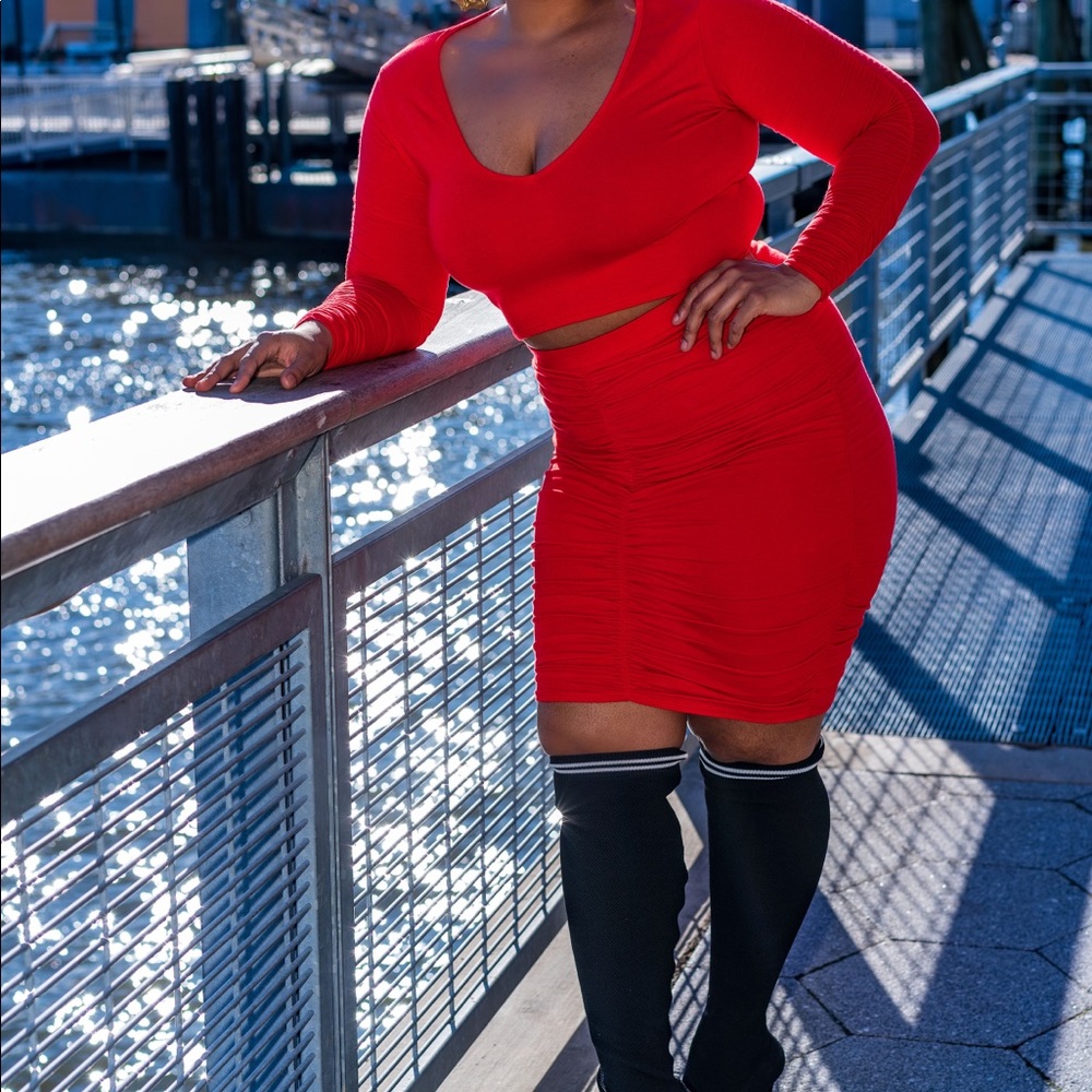 2 pc set !! REBDOLLS Flirt Top & Flirt Mini Skirt